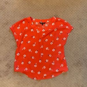 Pleat back crew blouse / Banana Republic